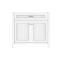 Alya Bath Norwalk 36" Single White Freestanding Bathroom Vanity With Brushed Nickel Edge Handles - HE-101-36-W
