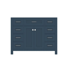 Alya Bath Norwalk 42" Single Blue Freestanding Bathroom Vanity With Brushed Nickel Edge Handles - HE-101-42-B