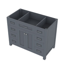 Alya Bath Norwalk 42" Single Gray Freestanding Bathroom Vanity With Brushed Nickel Edge Handles - HE-101-42-G