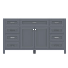 Alya Bath Norwalk 60" Single Gray Freestanding  Bathroom Vanity  With Brushed Nickel Edge Handles - HE-101-60S-G