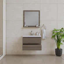 Alya Bath Paterno 30" Single Gray Wall Mounted  Bathroom Vanity With Acrylic Top and Integrated Sink - AB-MOF30-G
