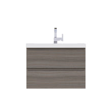 Alya Bath Paterno 30" Single Gray Wall Mounted  Bathroom Vanity With Acrylic Top and Integrated Sink - AB-MOF30-G
