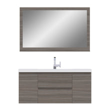 Alya Bath Paterno 48" Single Gray Modern Wall Mounted Bathroom Vanity With Acrylic Top and Integrated Sink - AB-MOF48-G