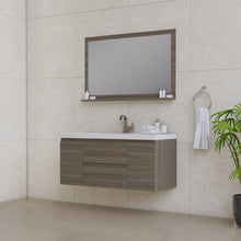 Alya Bath Paterno 48" Single Gray Modern Wall Mounted Bathroom Vanity With Acrylic Top and Integrated Sink - AB-MOF48-G