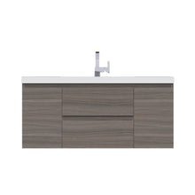 Alya Bath Paterno 48" Single Gray Modern Wall Mounted Bathroom Vanity With Acrylic Top and Integrated Sink - AB-MOF48-G