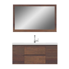 Alya Bath Paterno 48" Single Rosewood Modern Wall Mounted Bathroom Vanity With Acrylic Top and Integrated Sink - AB-MOF48-RW