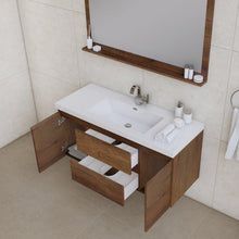 Alya Bath Paterno 48" Single Rosewood Modern Wall Mounted Bathroom Vanity With Acrylic Top and Integrated Sink - AB-MOF48-RW