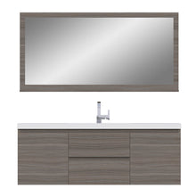 Alya Bath Paterno 60" Single Gray Modern Wall Mounted  Bathroom Vanity With Acrylic Top and Integrated Sink - AB-MOF60S-G