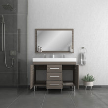 Alya Bath Ripley 48" Double Gray Modern Freestanding  Bathroom Vanity With Integrated Acrylic Top, Acrylic Sink and Wall Mounted Mirror - AT-8048-G-D+AT-48-M-G