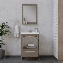 Alya Bath Sortino 24" Single Gray Modern Freestanding  Bathroom Vanity With Acrylic Top and Integrated Sink - AB-MD624-G
