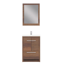 Alya Bath Sortino 24" Single Rosewood  Modern Freestanding  Bathroom Vanity With Acrylic Top and Integrated Sink - AB-MD624-RW