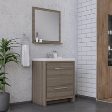 Alya Bath Sortino 30" Single Gray Modern Freestanding  Bathroom Vanity With Acrylic Top and Integrated  Sink -  AB-MD630-G