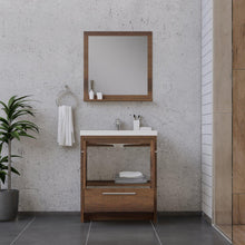 Alya Bath Sortino 30" Single Rosewood  Modern Freestanding  Bathroom Vanity With Acrylic Top and Integrated Sink - AB-MD630-RW