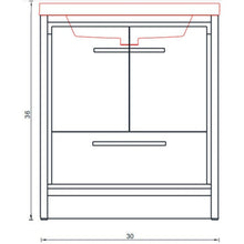 Alya Bath Sortino 30" Single Rosewood  Modern Freestanding  Bathroom Vanity With Acrylic Top and Integrated Sink - AB-MD630-RW