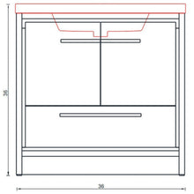 Alya Bath Sortino 36" Single White Modern Freestanding  Bathroom Vanity With Acrylic Top and Integrated Sink - AB-MD636-W