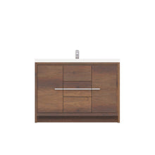 Alya Bath Sortino 48" Single Rosewood  Modern Freestanding  Bathroom Vanity With Acrylic Top and Integrated Sink - AB-MD648-RW