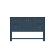 Alya Bath Wilmington 48" Single Blue Freestanding Bathroom Vanity With Brushed Nickel Edge Handles - HE-102-48-B