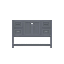 Alya Bath Wilmington 48" Single Gray Freestanding Bathroom Vanity With Brushed Nickel Edge Handles - HE-102-48-G