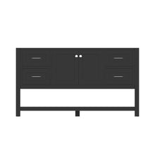 Alya Bath Wilmington 60" Single Espresso Freestanding   Bathroom Vanity  With Brushed Nickel Edge Handles - HE-102-60S-E