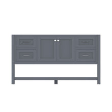 Alya Bath Wilmington 60" Single Gray Freestanding  Bathroom Vanity  With Brushed Nickel Edge Handles - HE-102-60S-G