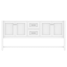 Alya Bath Wilmington 72" Double White Freestanding  Bathroom Vanity  With Brushed Nickel Edge Handles - HE-102-72D-W