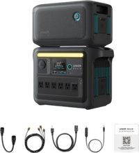 Anker SOLIX C1000X Portable Power Station 1056Wh 2400W with Expansion Battery Manufacturer Refurbished - B1761111-F1