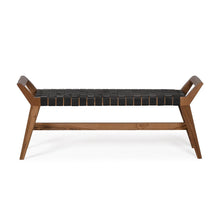 Union Home Cove Bench - Black Leather -  BDM00070