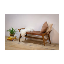 Union Home Cove Bench - Brown Leather  - BDM00071