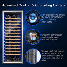BODEGAcooler 24" Free Standing 154 Bottles Wine Cooler Single Zone - 408A