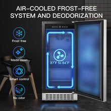 Earth Day Sale-BODEGAcooler 15" Built-in 100 Can Beverage Fridge in Stainless Steel - YC-100A-US-1