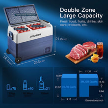 BODEGAcooler 12V Fridge 64qt/60L with Wheels Dual Zone T60