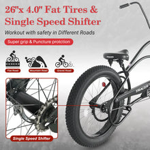 Tracer 26" Harman 1-Speed Classic Chopper Stretch Cruiser Fat Tire Bike