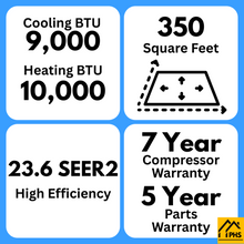 MRCOOL DIY5th Gen E Star 9,000 BTU Single Zone Mini Split Complete System 115V with 25 ft. DIY Quick Connect Line Set and DIYPRO Cable,   - DIY-09-HP-WM-115D25-O