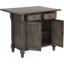 Sunset Trading Shades of Gray Drop Leaf Kitchen Island -   DLU-KI-4222-AG