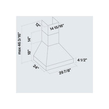 Falmec Pyramid Nrs 600 Cfm Wall Mount Range Hood in Stainless Steel - Fnpyr30w6ss