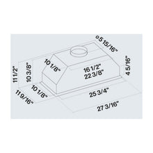 Falmec Valentina 500 Cfm Range Hood Insert in Stainless Steel with Size Options - Fival28b5ss-R