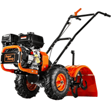 Super Handy GUO116 Rear Tine Tiller Cultivator 16” Width 12" Depth 7HP 209cc 4 Stroke Gas Motor 12 Steel Adjustable Tines New