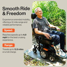 Super Handy GUT171 GoRide CRX Power Wheelchair Mid-Wheel Drive 300 lbs. Capacity 24V 320W 4 MPH 12.8 Mile Range New - GUT171