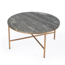 Butler Specialty Company Grafton Marble Round Coffee Table, Gold, Gray  - 5628025