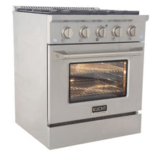 Kucht 30 Inch Pro-Style KDF Series Liquid Propane Stainless Steel Dual Fuel Range with Silver Oven Door - KDF302/LP-S