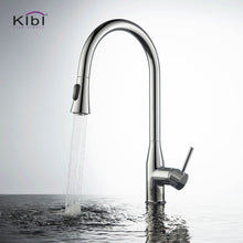 KIBI Napa Single Handle High Arc Pull Down Kitchen Faucet in Chrome Finish - KKF2005CH