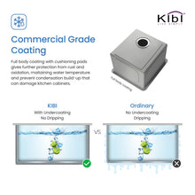 Kibi 16" x 16" x 8" Handcrafted Undermount Single Bowl Kitchen Sink With Satin Finish - K1-S16