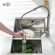 Kibi Aurora Single Handle High Arc Pull Down Kitchen Faucet In Brushed Nickel Finish - KKF2003BN