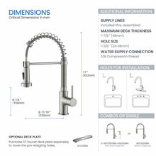 Kibi Aurora Single Handle High Arc Pull Down Kitchen Faucet In Brushed Nickel Finish - KKF2003BN