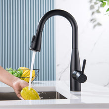 Kibi Bari Single Handle Pull Down Kitchen Bar Sink Faucet With Soap Dispenser in Matte Black Finish - C-KKF2015MB-KSD100MB