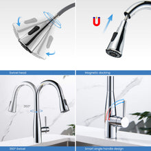 Kibi Bari Single Handle Pull Down Kitchen and Bar Sink Faucet in Chrome Finish - KKF2015CH