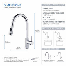 Kibi Casa Single Handle High Arc Pull Down Kitchen Faucet in Chrome Finish - KKF2002CH