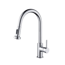 Kibi Casa Single Handle High Arc Pull Down Kitchen Faucet in Chrome Finish - KKF2002CH