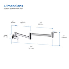 Kibi Circular Kitchen Pot Filler In Chrome Finish - KPF601CH