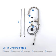 Kibi Circular Single Handle Pull Down Kitchen Faucet in Brushed Nickel Finish - KKF2013BN